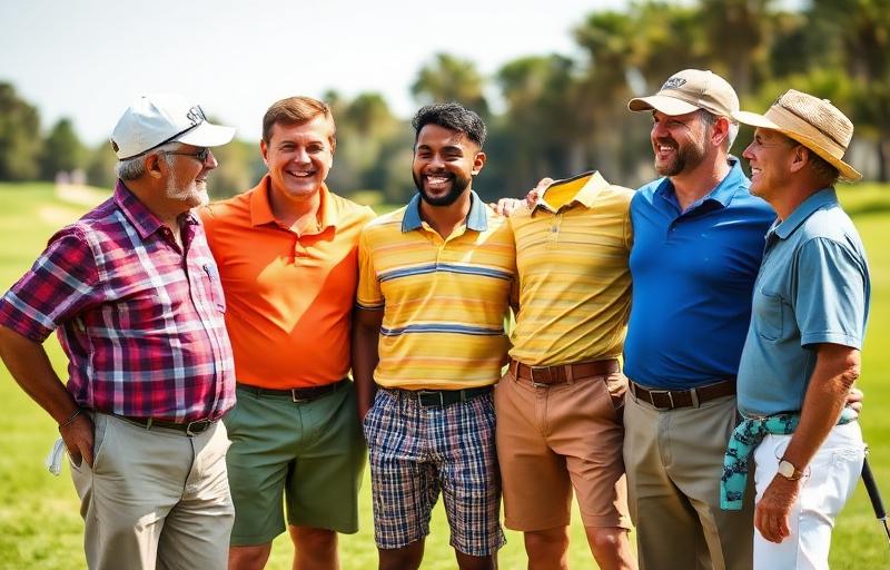 Group of men at a charity golf fellowship event